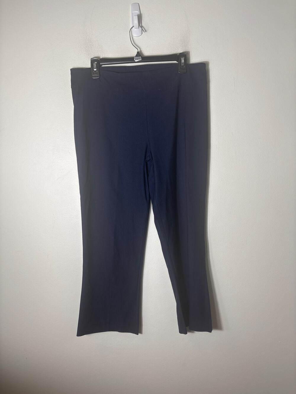 Estelle and Finn Navy Pull On Straight Leg Ankle Pants Sz 12